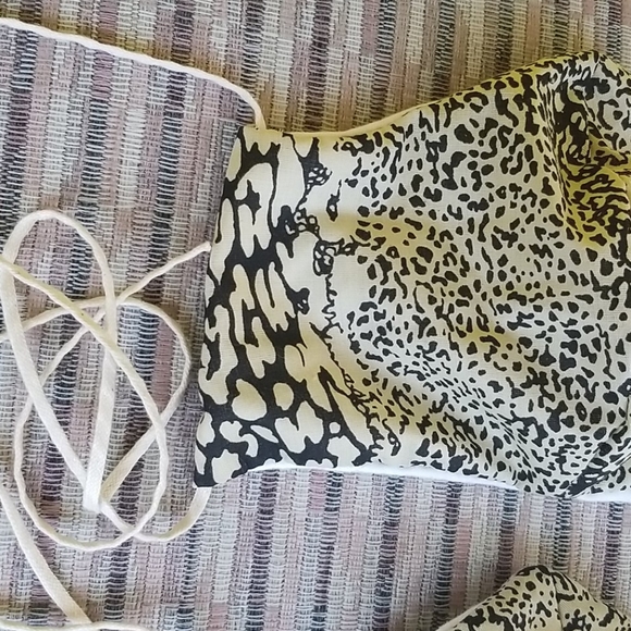 2 Handmade Adult snake Print Cotton Face Mask - Picture 2 of 7